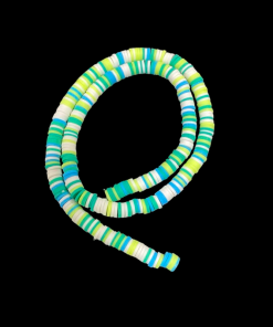 Polymer Clay Round Beads - Turquoise Shades