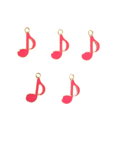 Alternative view of Music Note Enamel Charm - Pink