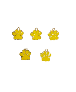 Alternative view of Dog Paw Enamel Charm - Yellow