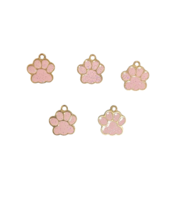 Alternative view of Dog Paw Enamel Charm - Baby Pink