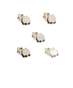 Alternative view of Lying Panda Enamel Charm