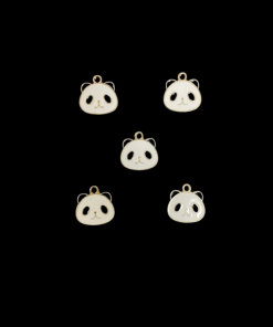 Panda Face Enamel Charm
