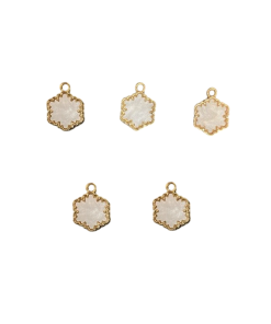 Alternative view of Hexagon Shape Enamel Charm