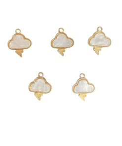 Alternative view of Cloud Shape Enamel Charm