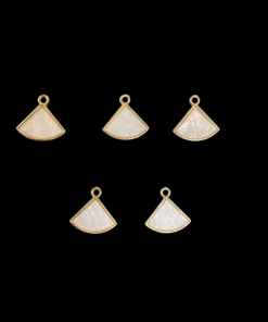 Fan Shape Enamel Charm