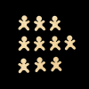 Gingerbread Man MDF Cutout