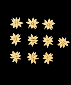 Christmas Poinsettia MDF Cutout