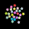 Acrylic Mixed Colour Star Beads