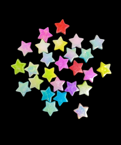 Acrylic Mixed Colour Star Beads