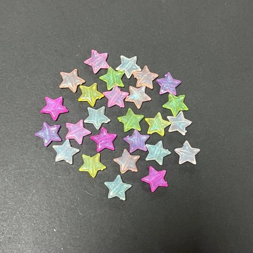 Mixed Colour Transparent Acrylic Beads – Star