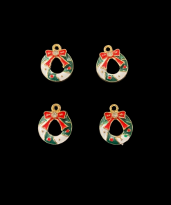 Wreath Enamel Charm