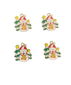 Alternative view of Santa Claus With Christmas Tree Enamel Charm