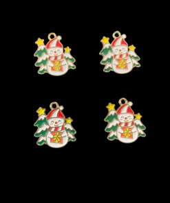 Santa Claus With Christmas Tree Enamel Charm