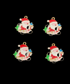 Santa Claus With Star Enamel Charm