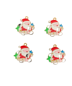 Alternative view of Santa Claus With Star Enamel Charm