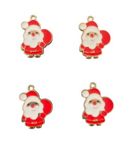 Alternative view of Santa With Gift Bag Enamel Charm