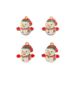 Alternative view of Snow Man Enamel Charm