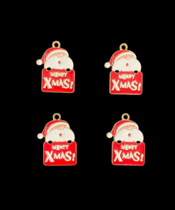 Happy Xmas Enamel Charm