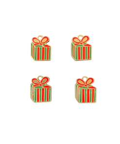 Alternative view of Christmas Gift Box Enamel Charm