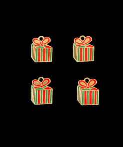 Christmas Gift Box Enamel Charm