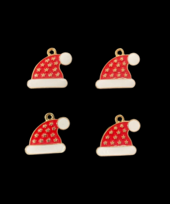 Christmas Hat Enamel Charm