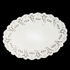 Oval White Paper Lace Doilies - 7.5 x 10.5 Inch