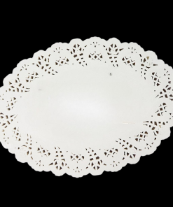 Oval White Paper Lace Doilies - 8.5 x 12.5 Inch