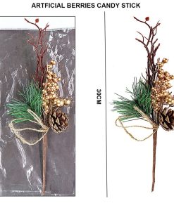 Artificial Berries & Pinecone Stick