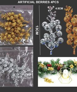Artificial Berries Gold And Silver