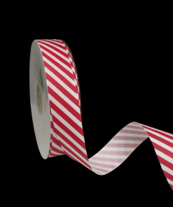 Alternative view of Stripes Grosgrain Ribbon – Red And White