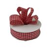 Gingham Grosgrain Ribbon - Red