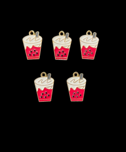 Fruit Drink Enamel Charm