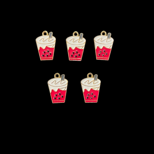 Fruit Drink Enamel Charm