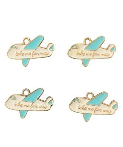 Alternative view of Airplane Enamel Charm
