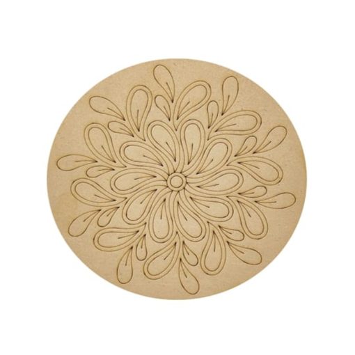 Pre-Marked MDF Mandala Round 20 cm