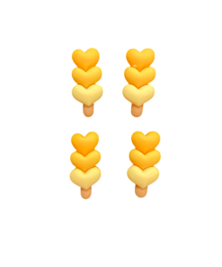 Alternative view of Resin Embellishment Yellow Hearts