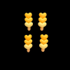 Resin Embellishment Yellow Hearts
