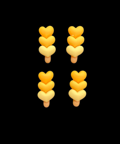 Resin Embellishment Yellow Hearts