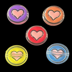 Mixed Colour Acrylic Beads – Heart