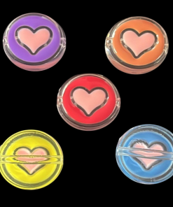 Mixed Colour Acrylic Beads – Heart