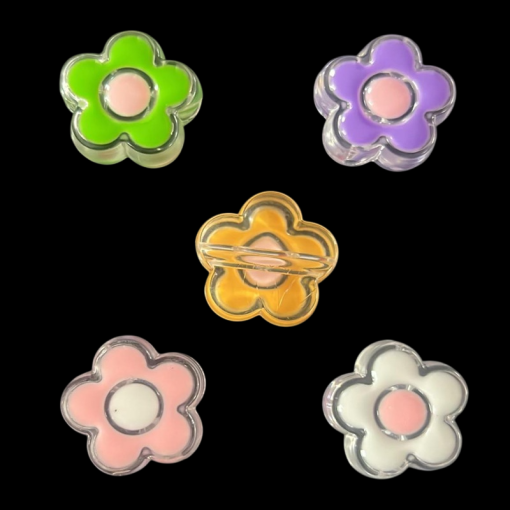 Mixed Colour Acrylic Beads – Flower