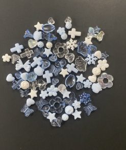 Mixed Design And Transparent Acrylic Beads – Blue