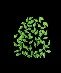 Leaf Pattern Acrylic Beads