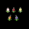 Tulip Glass Flower Shape Charms