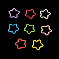 Star Jump Rings - Mixed Colour