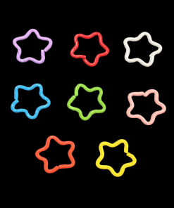 Star Jump Rings - Mixed Colour