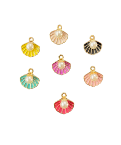 Alternative view of Faux Pearl Shell Enamel Charm