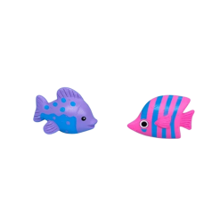 Miniature Fish - Pink With Blue