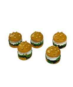 Miniature Small Hamburger Resin Embellishment