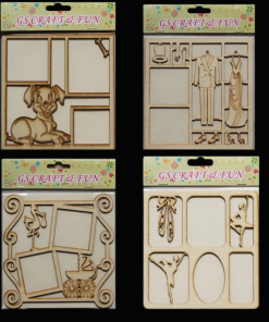 Wooden Embellishments Pack - Different Design